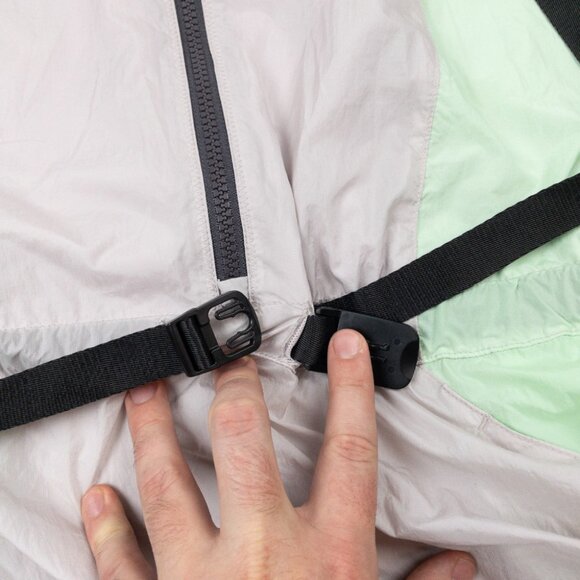 Jordan Utility Flight Dress Womens Small Gray Neon Belted Buckle Snap CV7605-055 - Picture 10 of 15